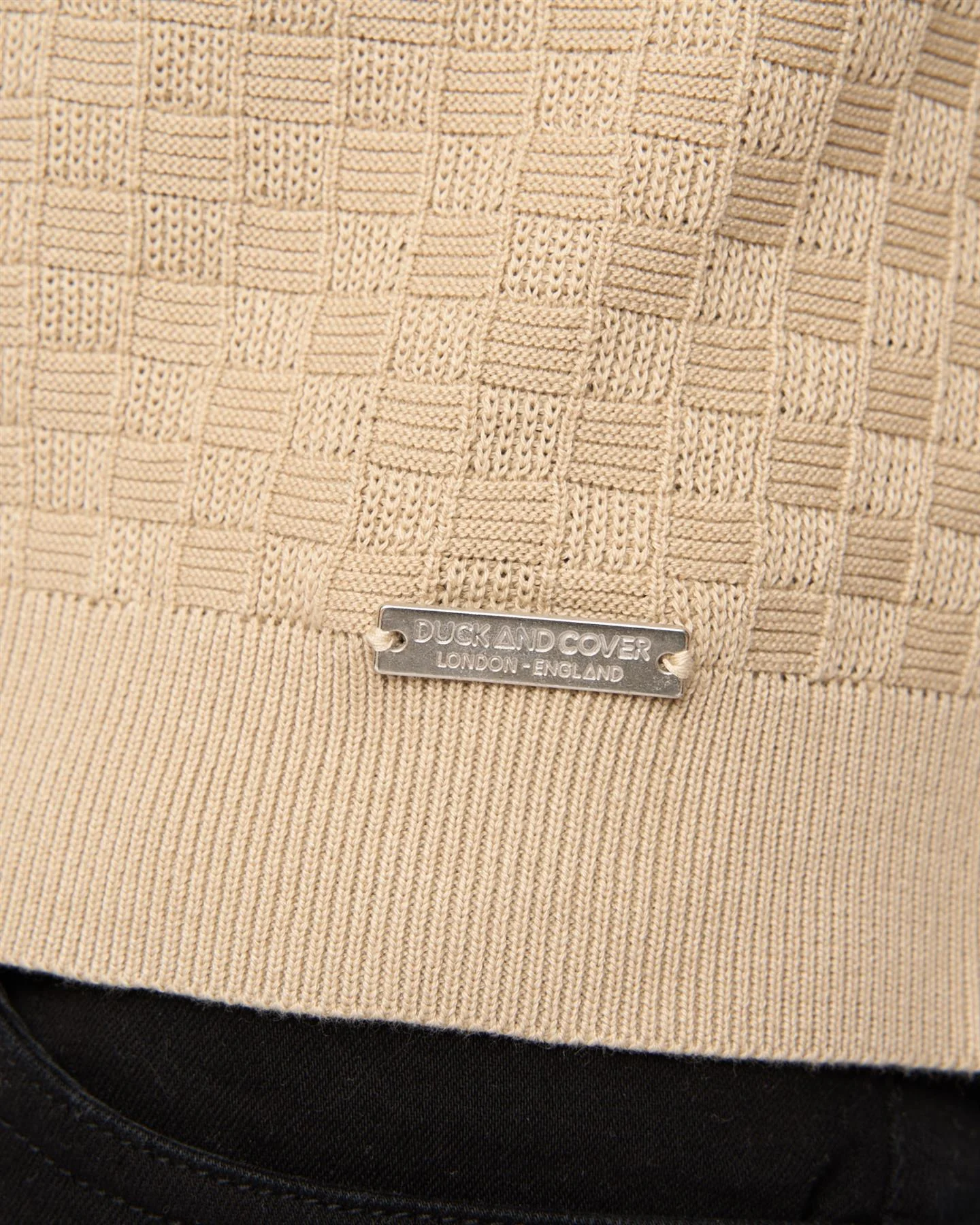 Danvers Zip Knit Polo Stone - Image 7