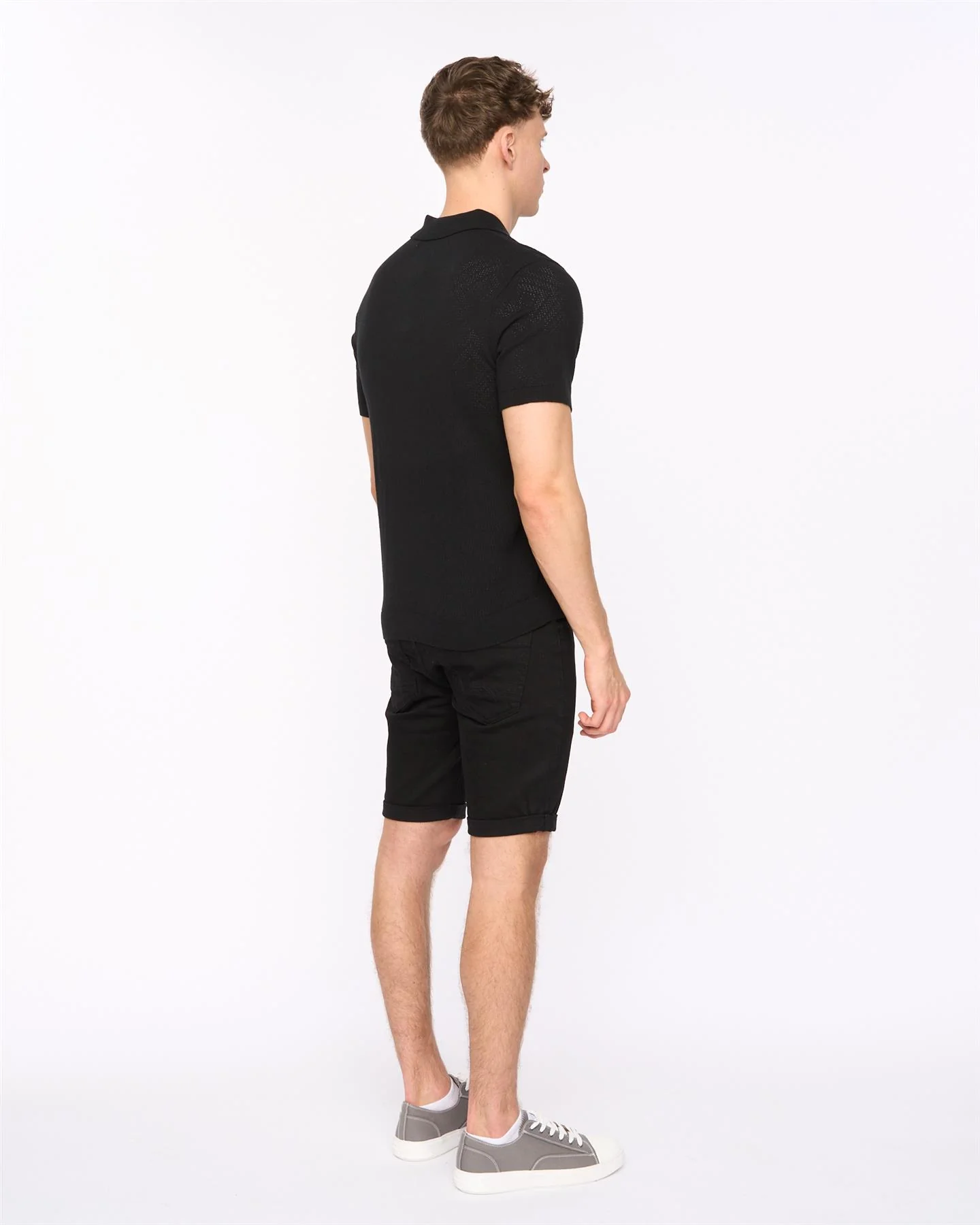 Dedham Knit Polo Black - Image 4