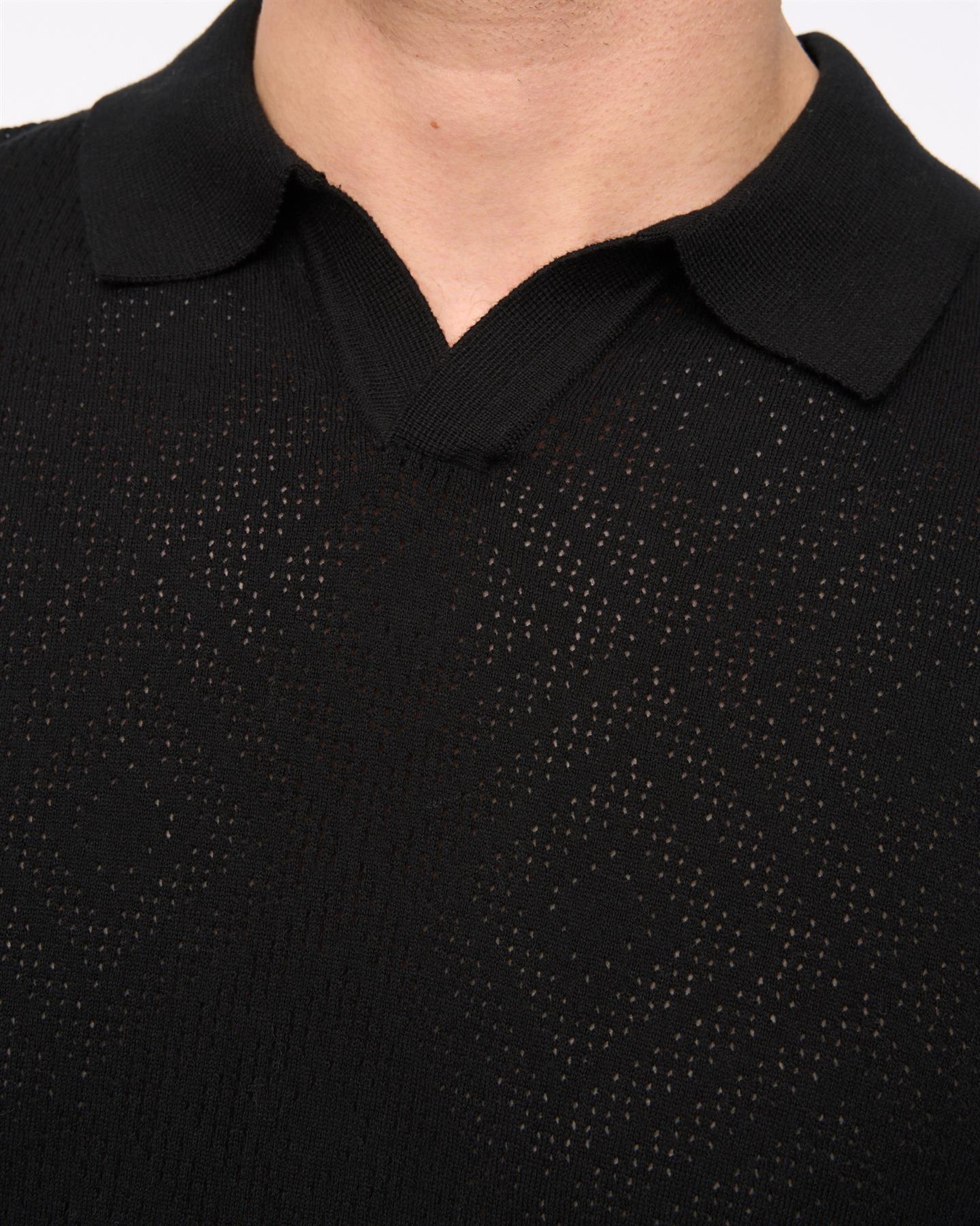Dedham Knit Polo Black - Image 6