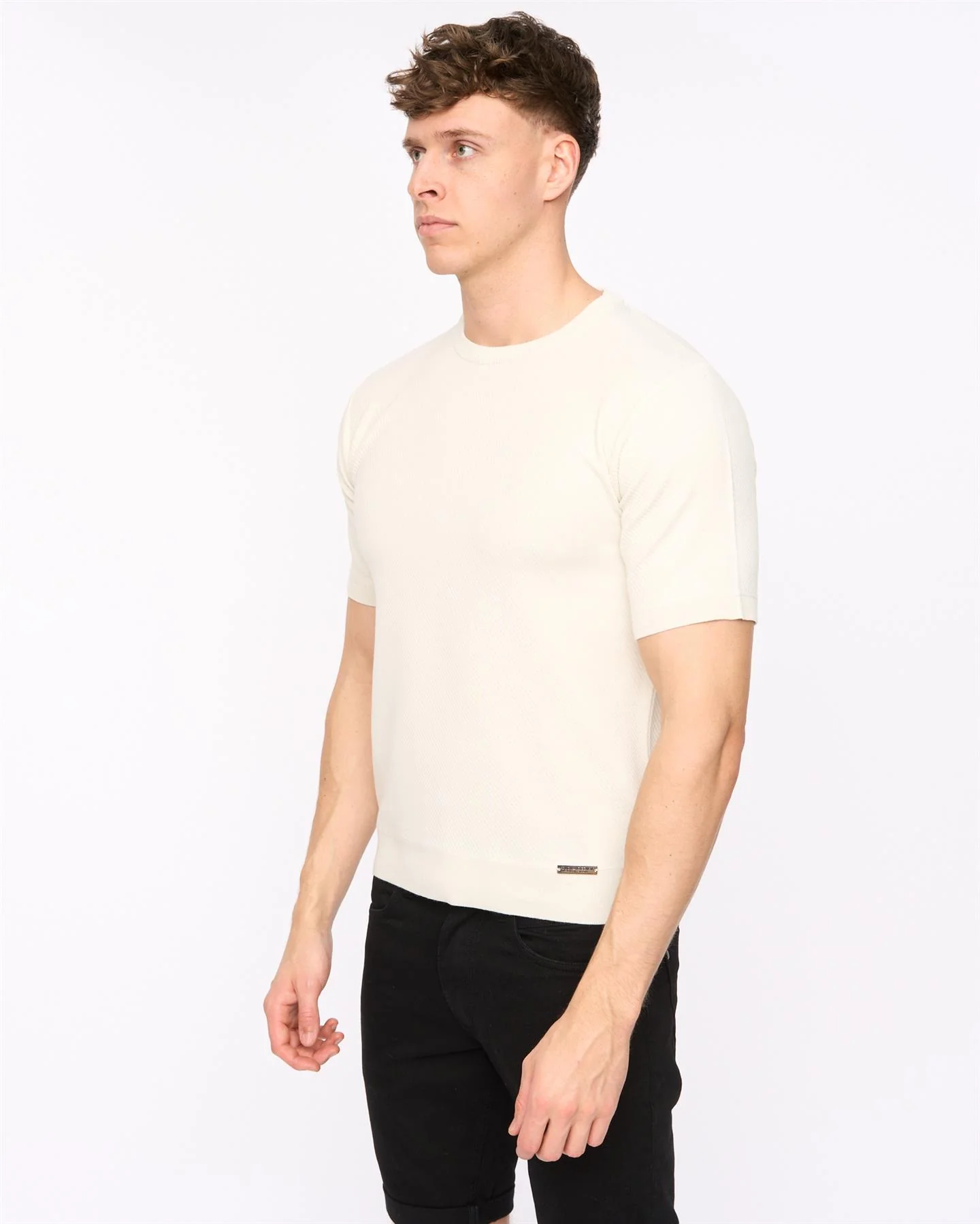 Marvela Knit T-Shirt Light Stone - Image 4