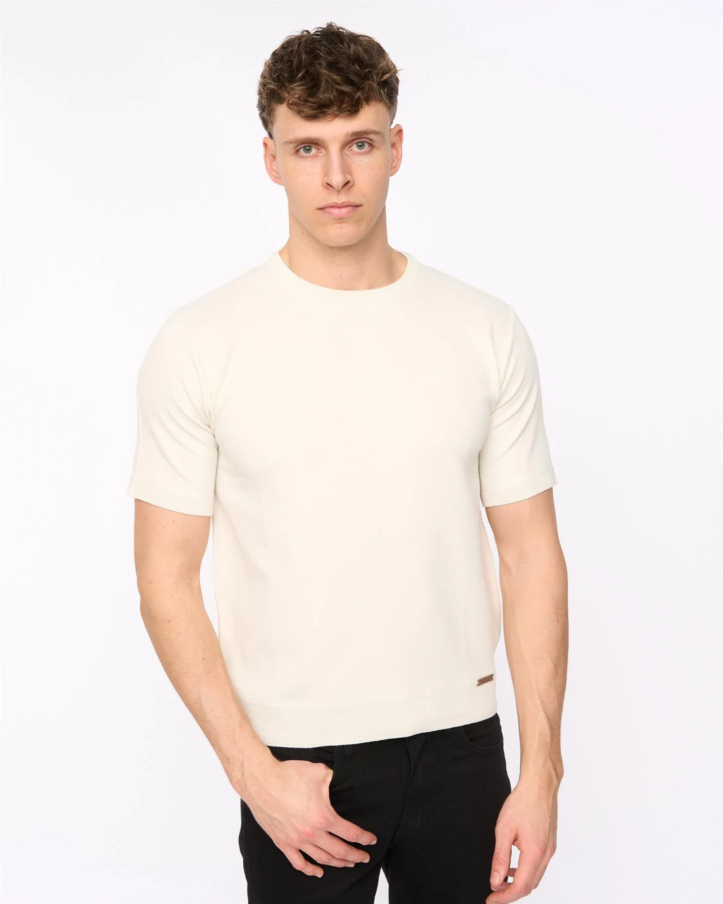 Marvela Knit T-Shirt Light Stone - Image 5