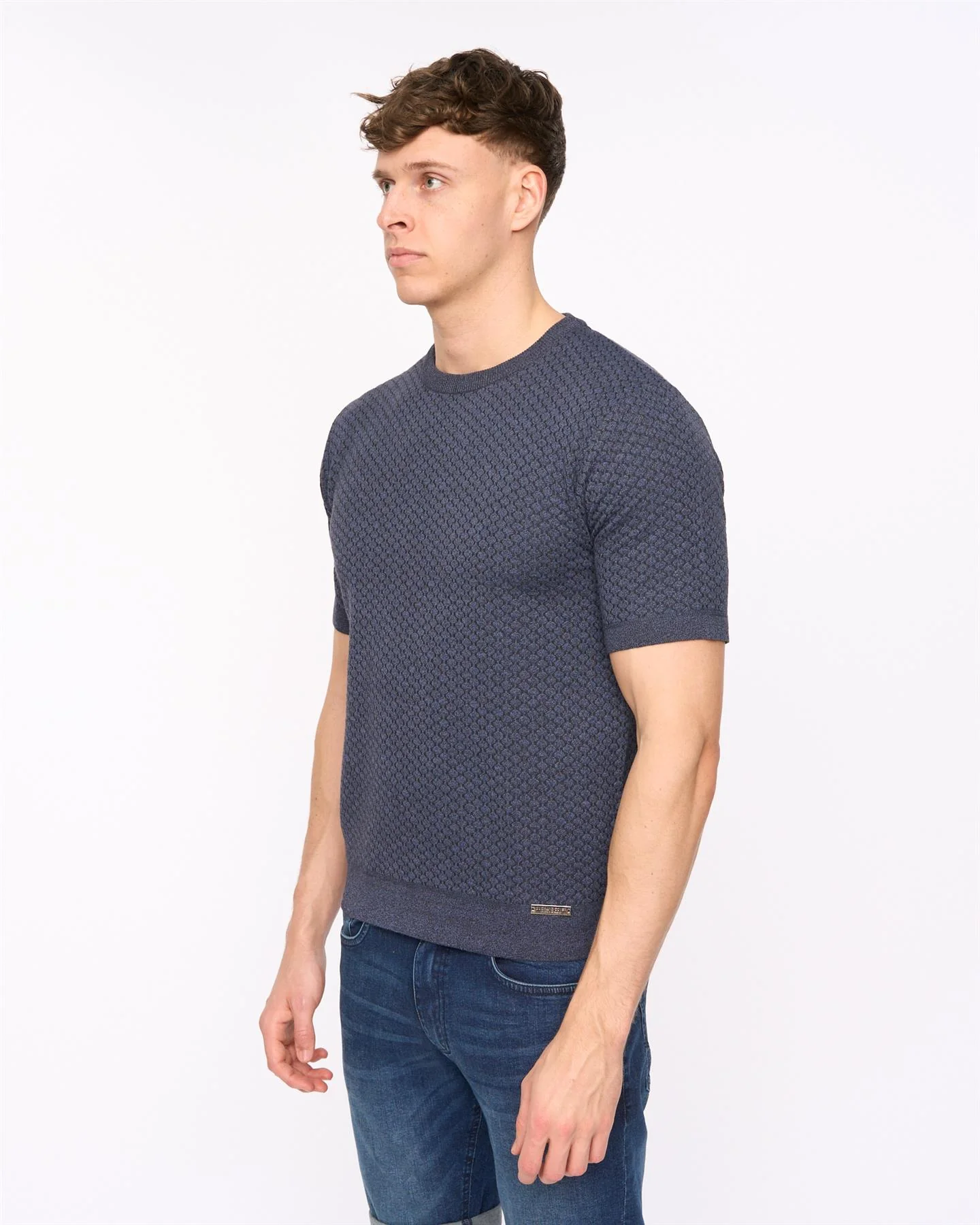 Mataso Knit T-Shirt Slate Blue - Image 4