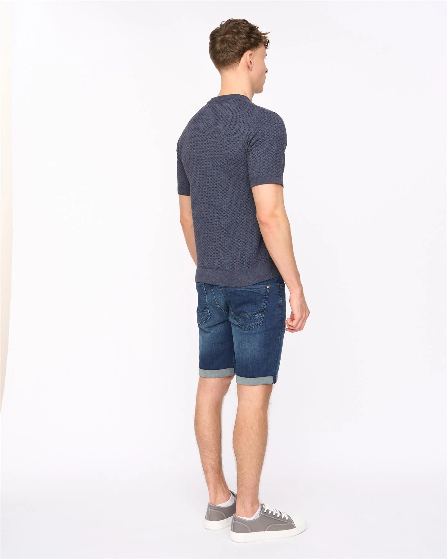 Mataso Knit T-Shirt Slate Blue - Image 5