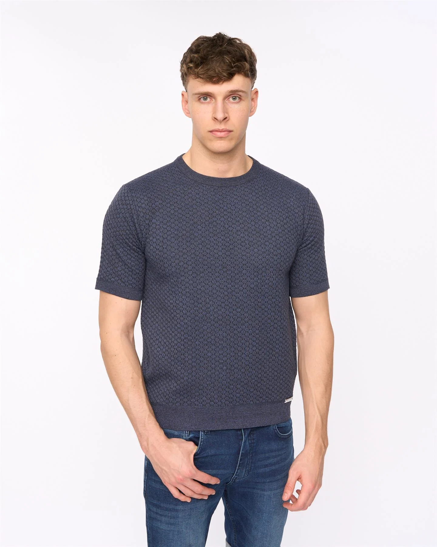 Mataso Knit T-Shirt Slate Blue - Image 6