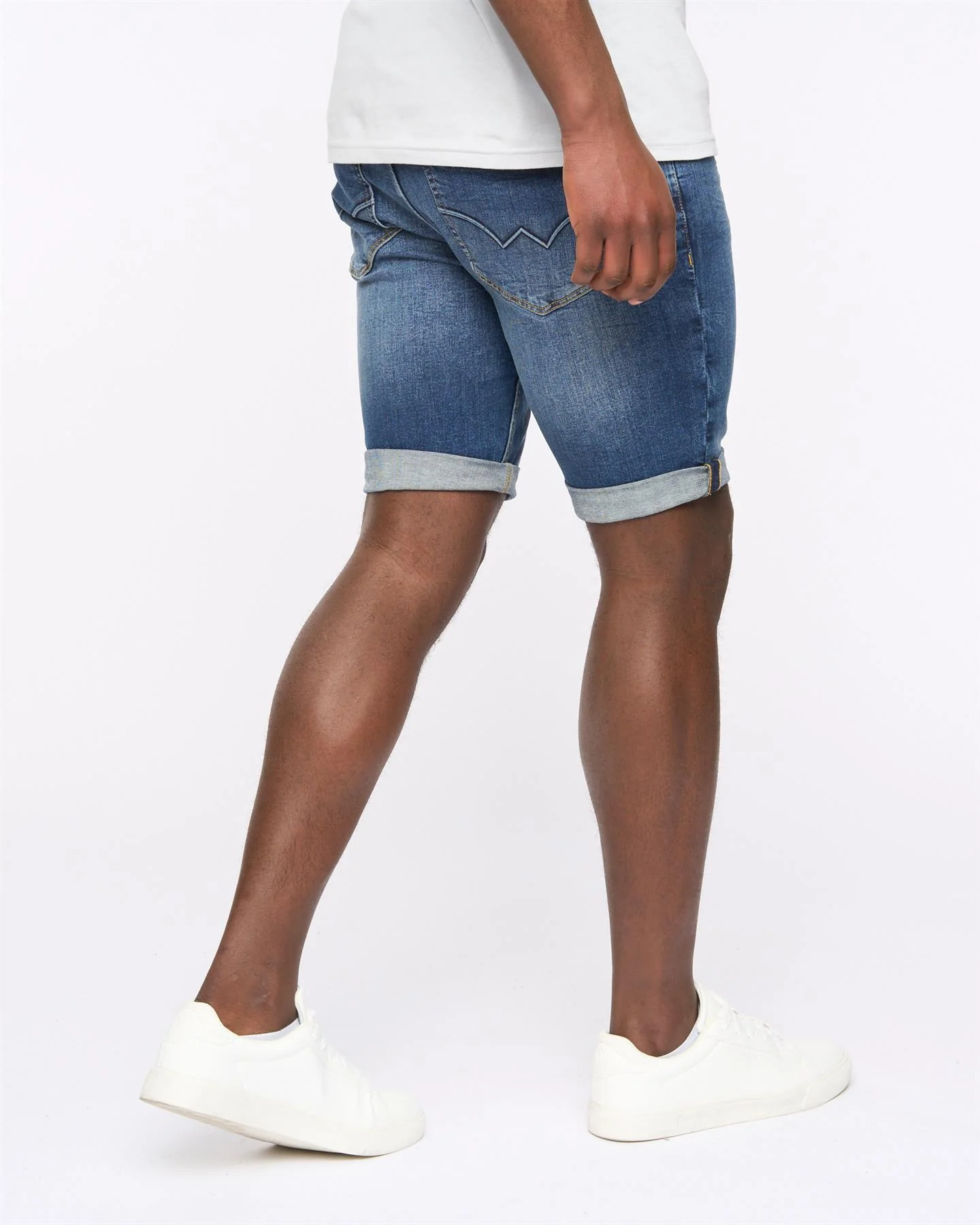 Mustone Denim Shorts Dark Stone Wash - Image 4