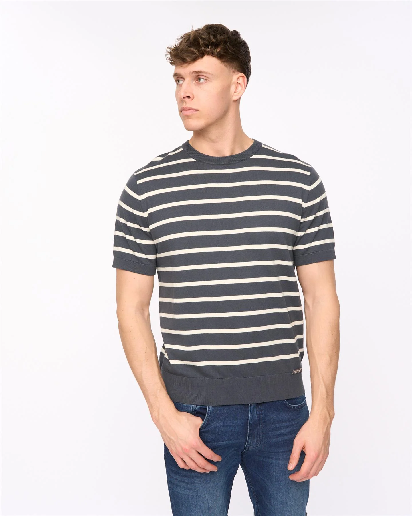 Norwell Knit T-Shirt Slate Blue - Image 5