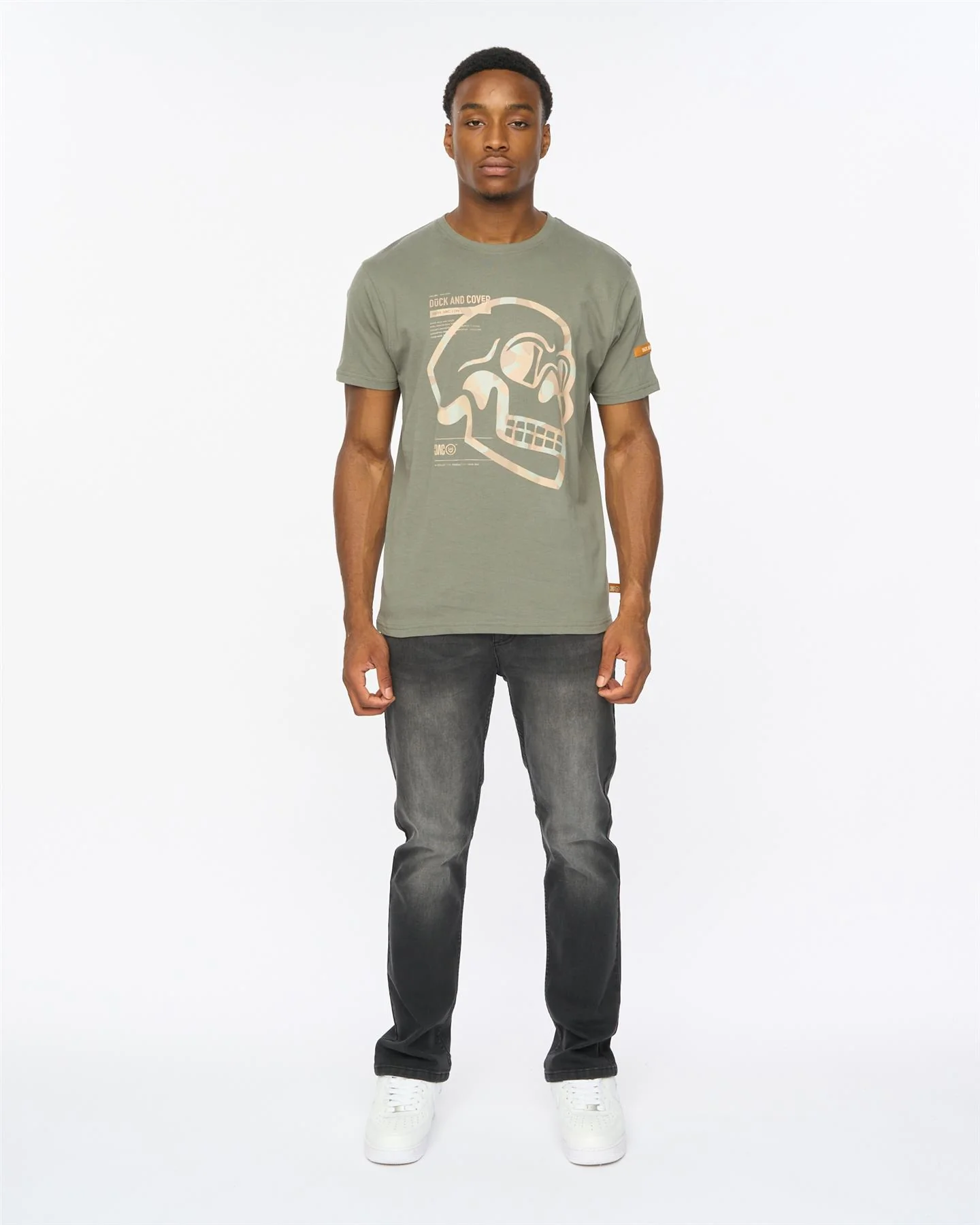 Skullmatic T-Shirt Dark Olive - Image 3