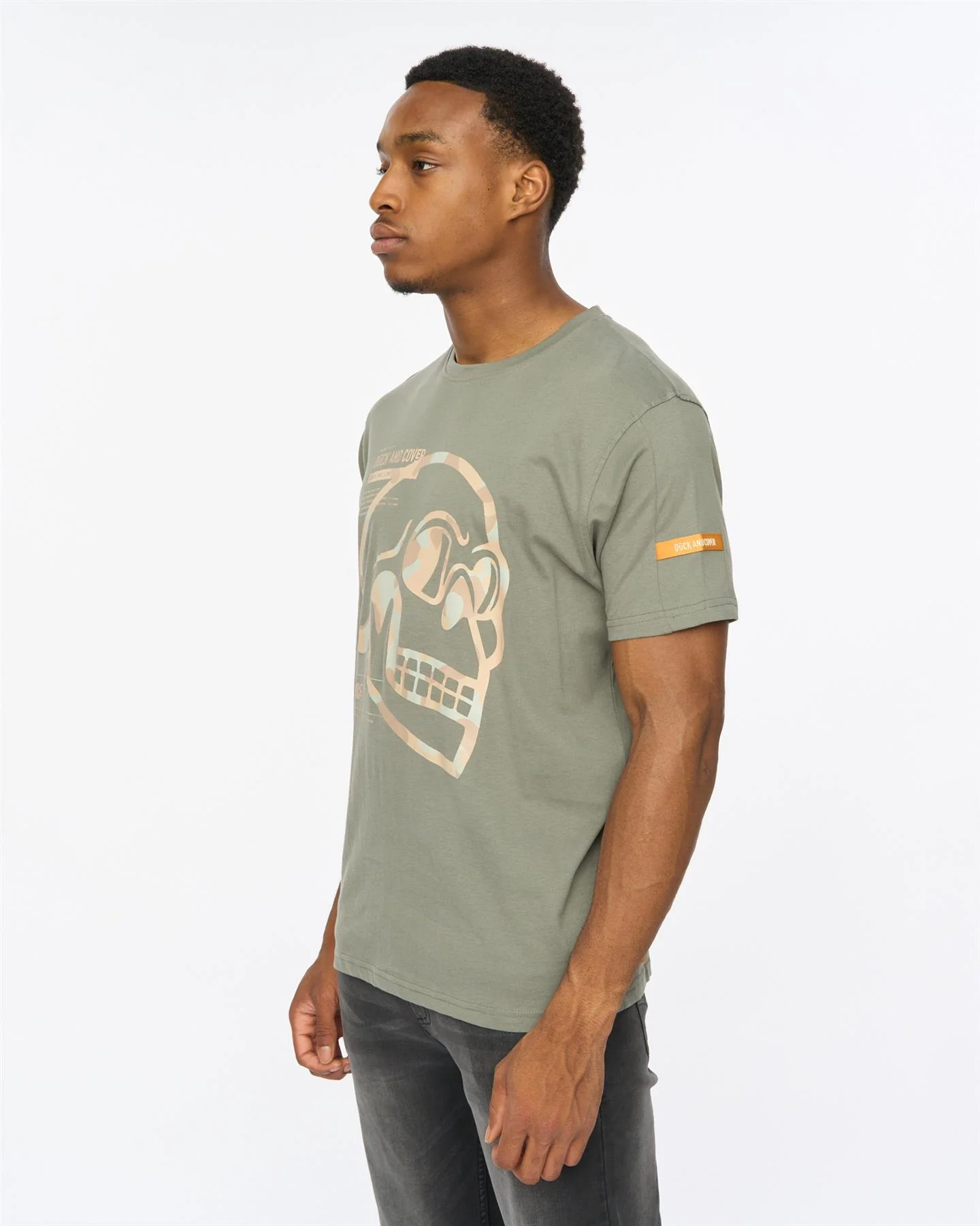 Skullmatic T-Shirt Dark Olive - Image 4