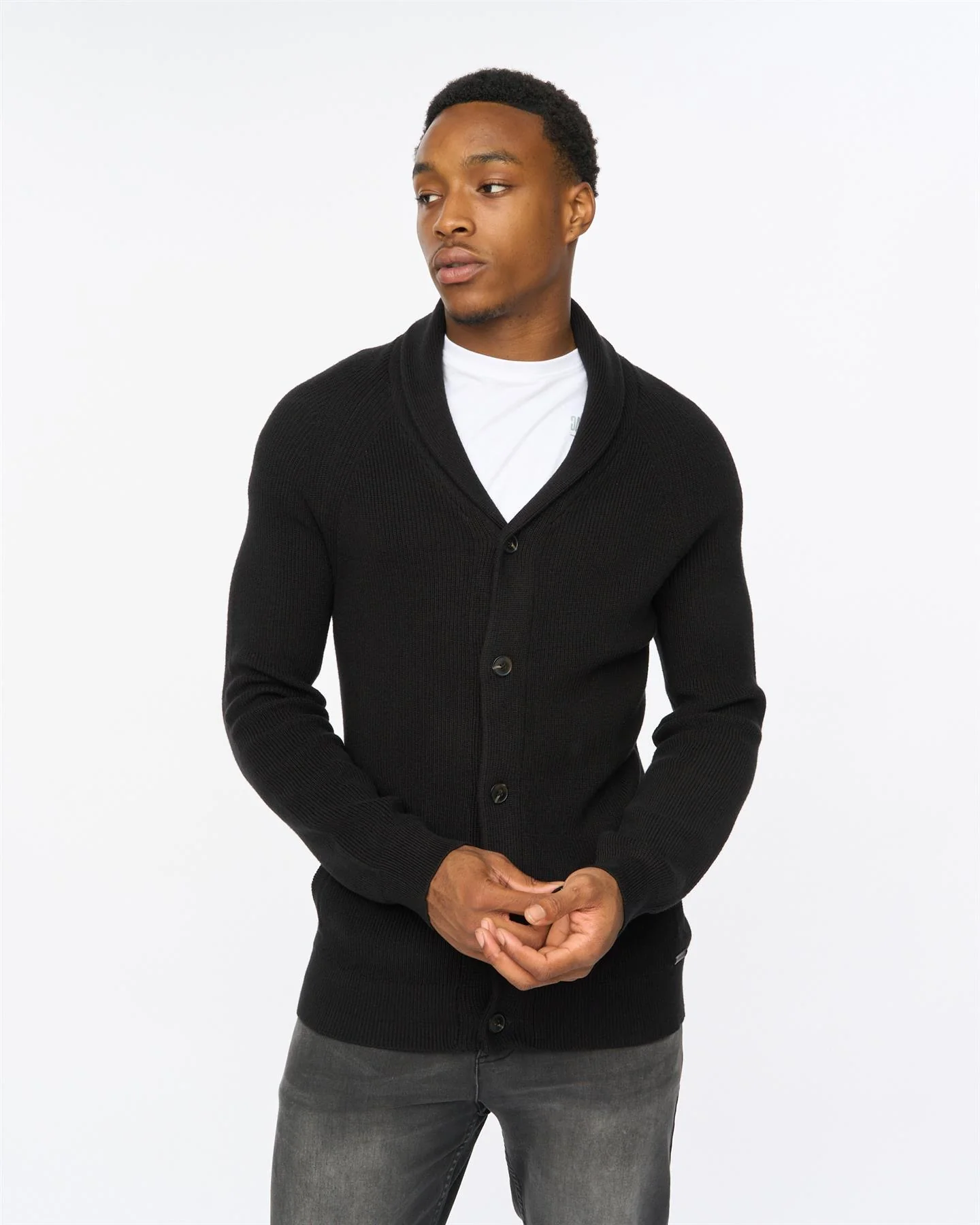 Venosa Shawl Cardigan Black - Image 5